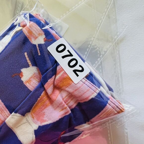 LulaRoe Leggings Tall & Curvy Ice Cream Milchshake Colorful Pink Blue Red 0702 - Picture 5 of 5